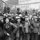 Young Chinese gathered outside a factory waving copies of the collected writings of Mao Zedong in 1967.